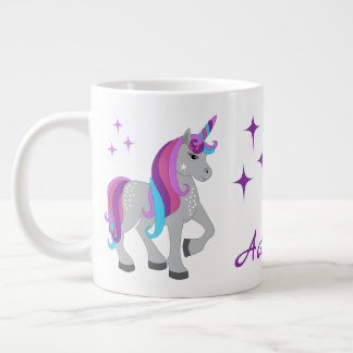 Cute Unicorn & Stars Jumbo-Tasse