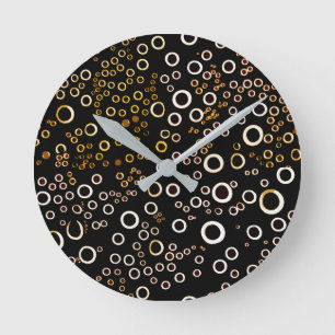 Cute Unique Bubble Pattern Runde Wanduhr