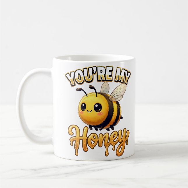 Cute Valentine Bee – You’re My Honey Kaffeetasse (Links)