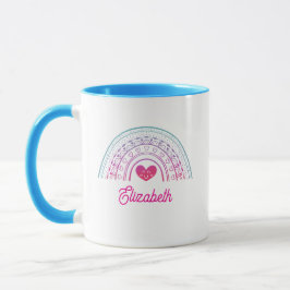 Cute Valentine Colorful Boho Rainbow Tasse