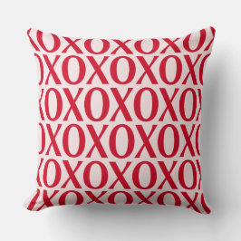 Cute Valentine Day XOXO Red And Pink Kissen