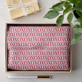 Cute Valentine Day XOXO Red And Pink Seidenpapier