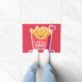 Cute Valentine French Fries Pun Fußmatte