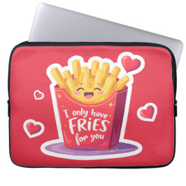 Cute Valentine French Fries Pun Laptopschutzhülle