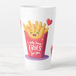 Cute Valentine French Fries Pun Milchtasse