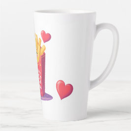 Cute Valentine French Fries Pun Milchtasse