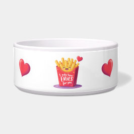 Cute Valentine French Fries Pun Napf