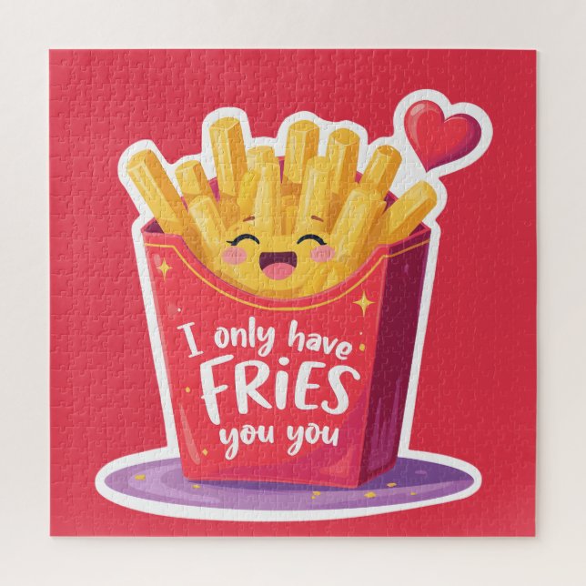 Cute Valentine French Fries Pun Puzzle (Vertikal)