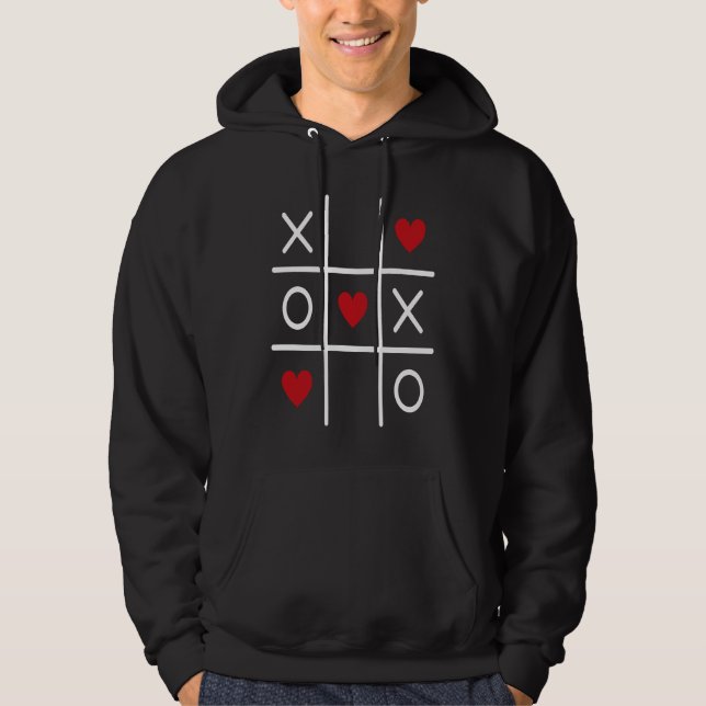 Cute Valentine Hearts Game Valentine's Day Romance Hoodie (Vorderseite)