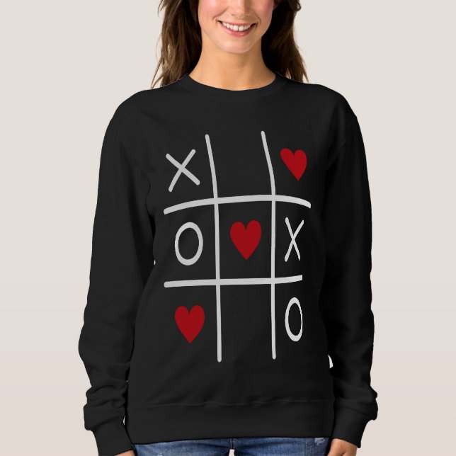 Cute Valentine Hearts Game Valentine's Day Romance Sweatshirt (Vorderseite)