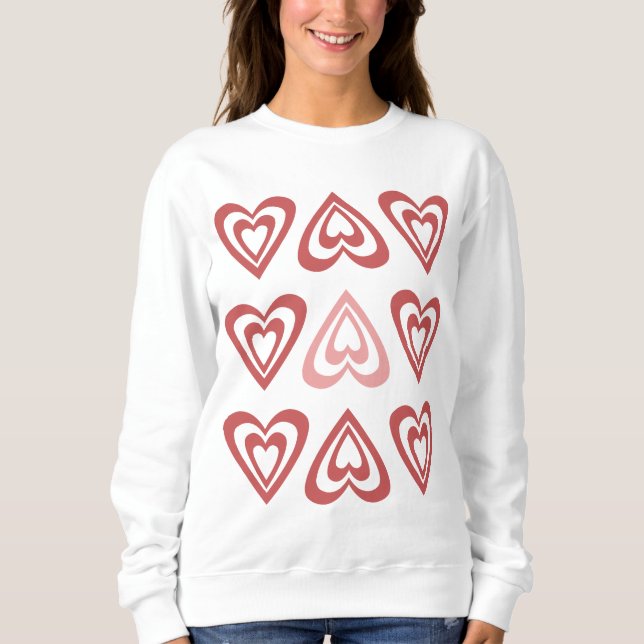 Cute Valentine Hearts – Love & Romance Design Sweatshirt (Vorderseite)