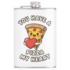 Cute Valentine Pizza Slice – Fun Romantic Gift for Flachmann