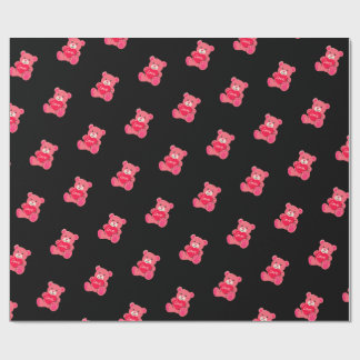 Cute Valentine’s Day Teddy Bear Wrapping Paper  Geschenkpapier