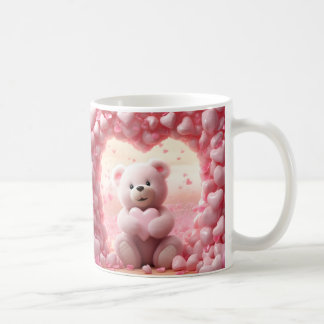 Cute Valentine Teddy Bear Mug Valentine's Day Mug Kaffeetasse