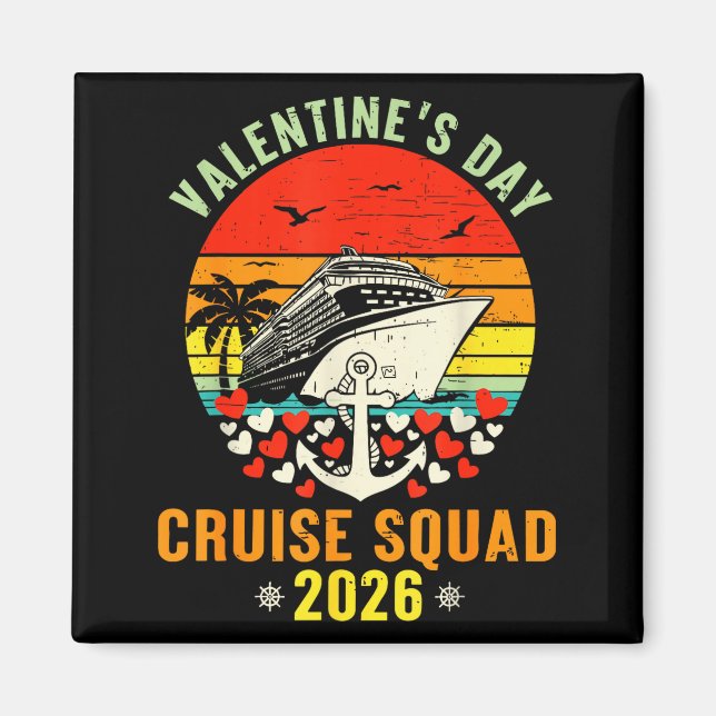 Cute Valentines Day Cruise 2026 Matching Cruise Fo Magnet (Vorne)
