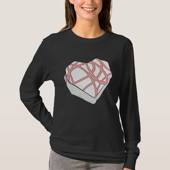 Cute Valentines  Funny Valentine Heart Snack Cake T-Shirt (Vorderseite)