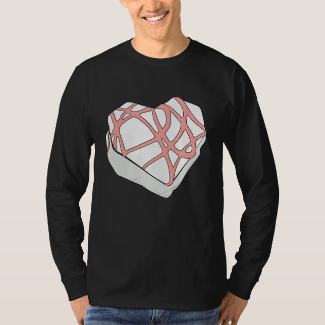 Cute Valentines  Funny Valentine Heart Snack Cake T-Shirt (Vorderseite)