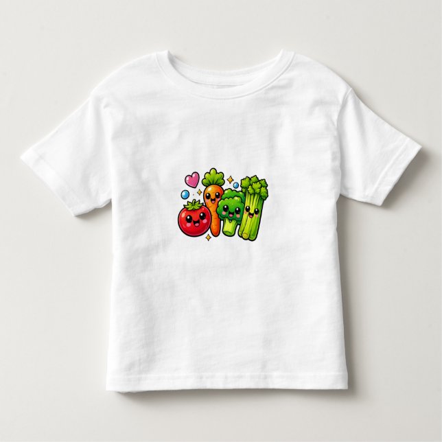 Cute Vegetables Y2K Toddler T-Shirt (Vorderseite)