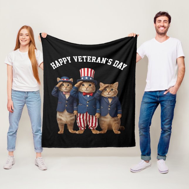 Cute Veteran's Day Fleece Blanket  (Beispiel)