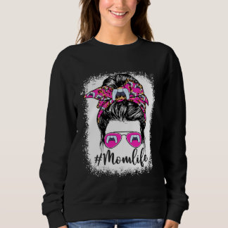 Cute Video Game Mom Life Messy Bun Game Day Mother Sweatshirt