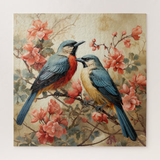Cute vintage bird lovers  puzzle
