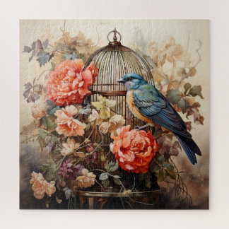 Cute vintage bird lovers  puzzle