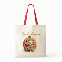 Cute Vintage Cat Halloween Custom Spooky Season