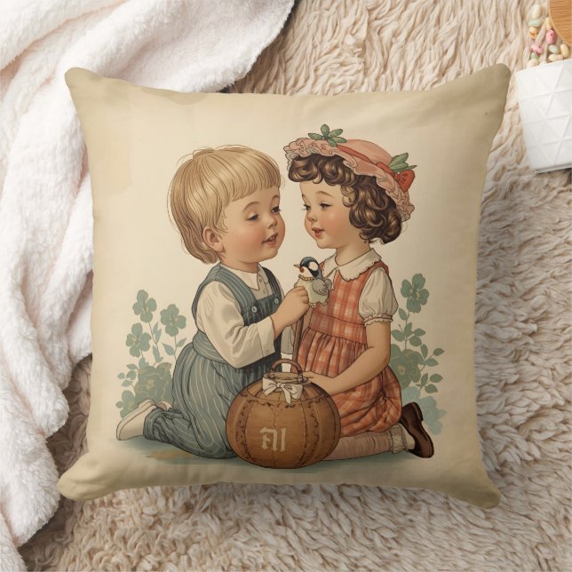 Cute Vintage Kids Kissen (Decke)