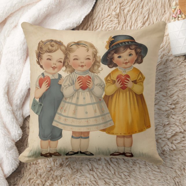 Cute Vintage Kids Kissen (Decke)