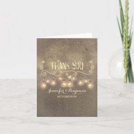 CUTE VINTC RUSTIC WEDDING THANK YOU CARD DANKESKARTE