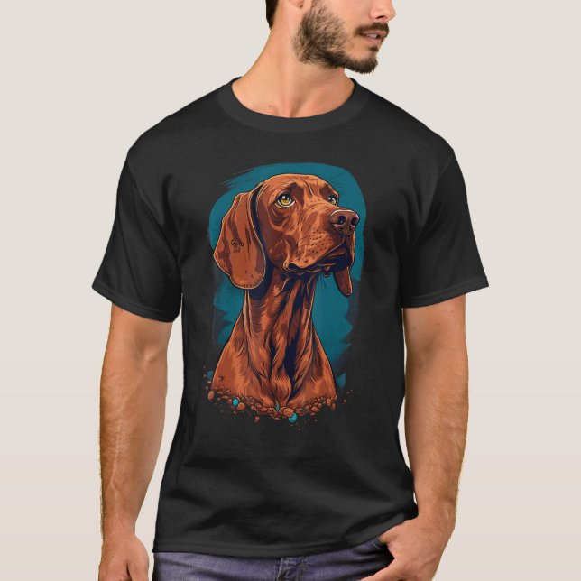 Cute Vizsla Dog on Vizsla  1 T-Shirt (Vorderseite)