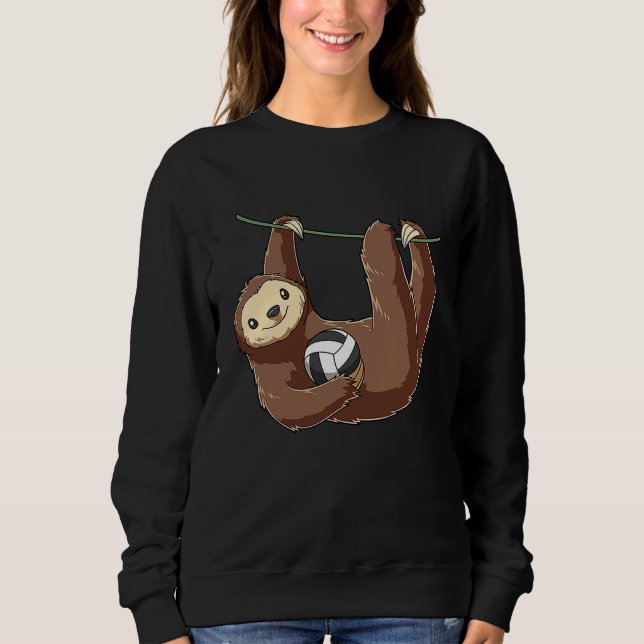 Cute Volleyball Sloth Sweatshirt (Vorderseite)