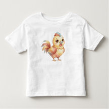 Cute Watercolor Baby Chicken – Kids T-Shirt