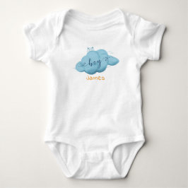 Cute Watercolor Cloud Baby Boy Baby Bodysuit Strampler