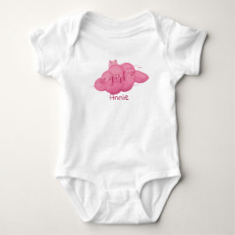 Cute Watercolor Cloud Baby Girl Strampler