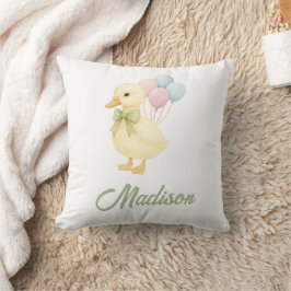 Cute Watercolor Duck Kids Room Decor Kissen