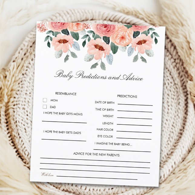 Cute Watercolor Flowers Baby Shower (Von Creator hochgeladen)