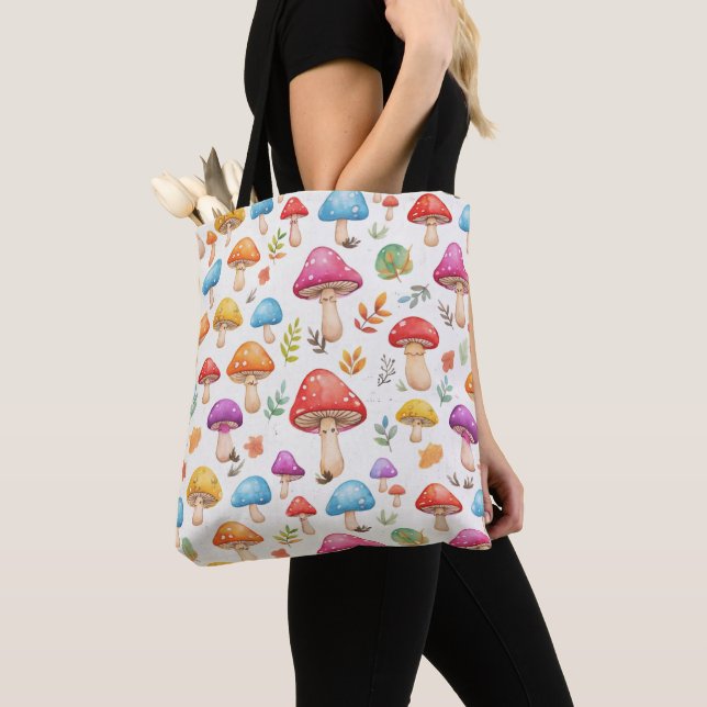Cute Watercolor Mushroom Pattern Tote Bag (Von Nahem)