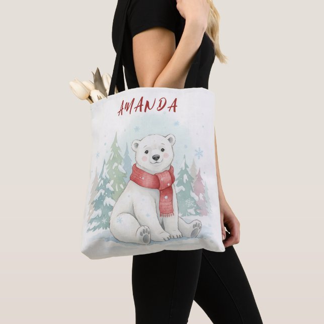 Cute watercolor Polar Bear Winter (Von Nahem)