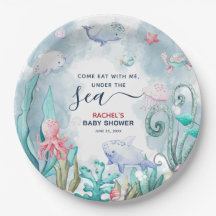 Cute Watercolor Under the Sea Baby Shower