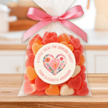 Cute Watercolor Valentine Heart Sweet Treat