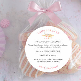 Cute Watercolor Whisk Pin Ingredient Product Runder Aufkleber