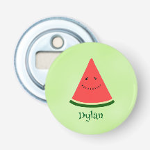 Cute Watermelon Personalized Button Bottle Opener