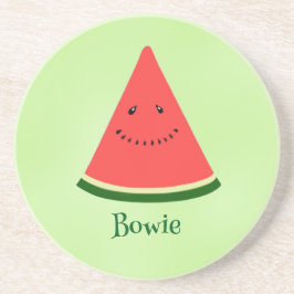 Cute Watermelon Personalized Sandstone Coaster Getränkeuntersetzer