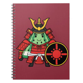 Cute Watermelon Shogun Samurai Warrior Illustratio Notizblock