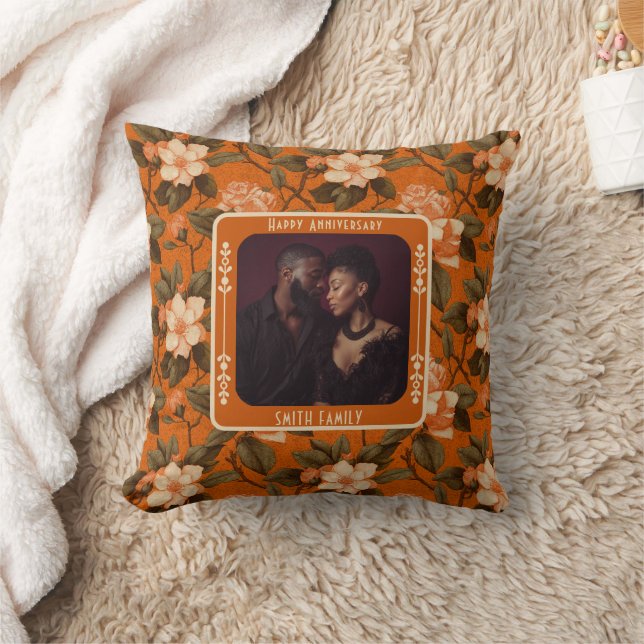 Cute Wedding Golden Anniversary  Throw Pillow  Kissen (Decke)