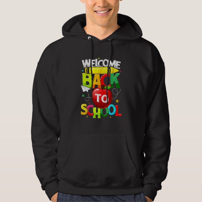 Cute Welcome Back To School  Student Teacher Women Hoodie (Vorderseite)