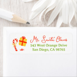 Cute Whimsical Christmas CUSTOM Return Address