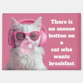 Cute White Cat – Personalized Magnet