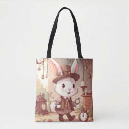 Cute White Rabbit Wonderland Whimsical Timekeeper